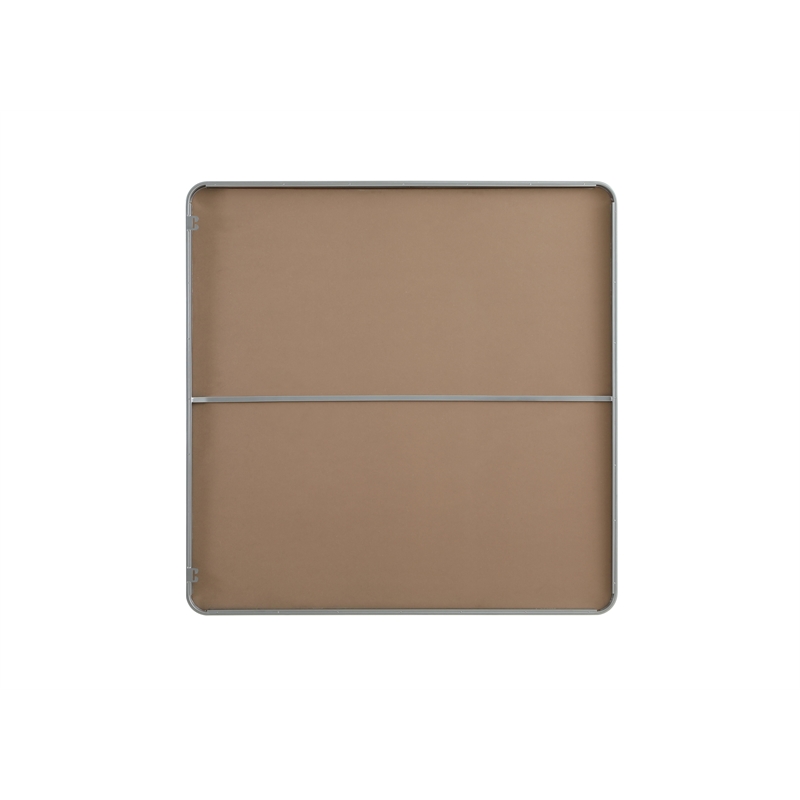 Elegant Decor Contour Metal Square Mirror 48X48 In Silver