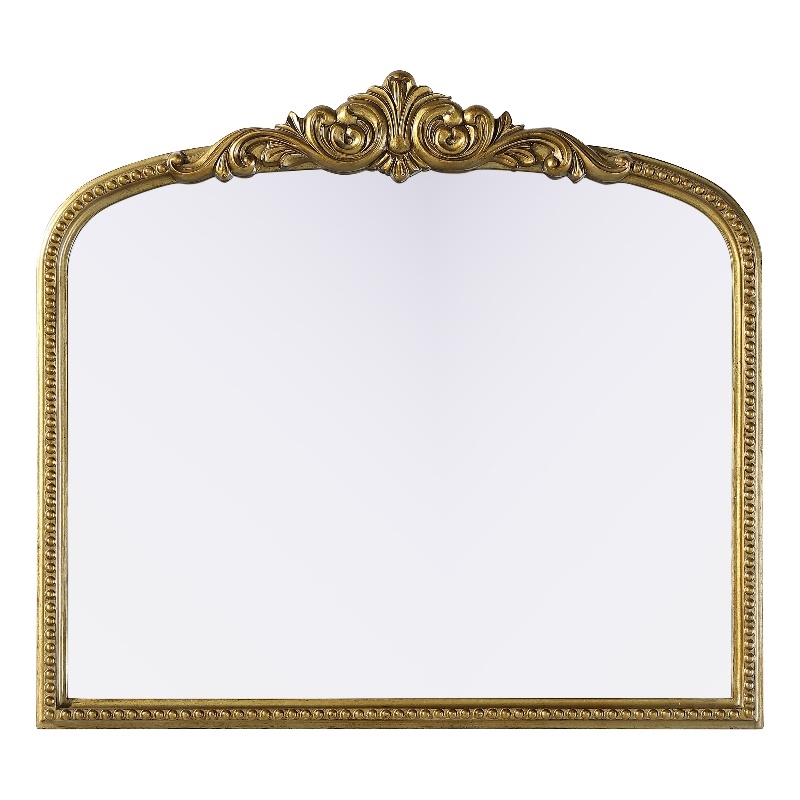 Elegant Decor Naomi Vintage Resin Mirror 33X30 in Antique Brass