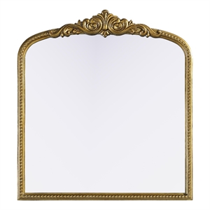 Elegant Decor Naomi Vintage Resin Mirror 33X36 in Antique Brass