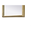 Elegant Decor Naomi Vintage Resin Mirror 24X36 in Antique Brass