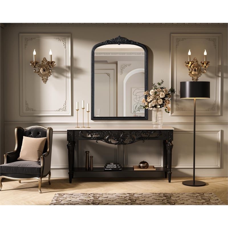 Elegant Decor Naomi Vintage Resin Mirror 24X36 in Vintage Bronze