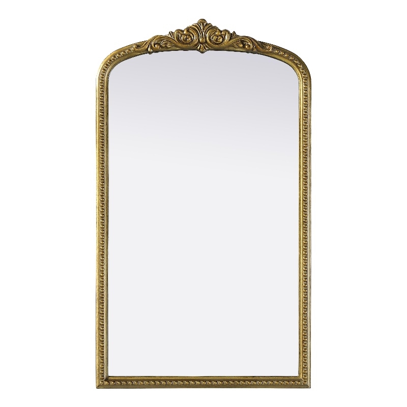 Elegant Decor Naomi Vintage Resin Mirror 24X42 in Antique Brass
