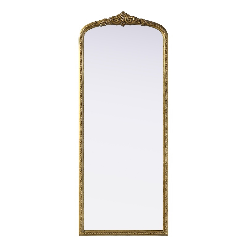 Elegant Decor Naomi Vintage Resin Mirror 24X60 in Antique Brass