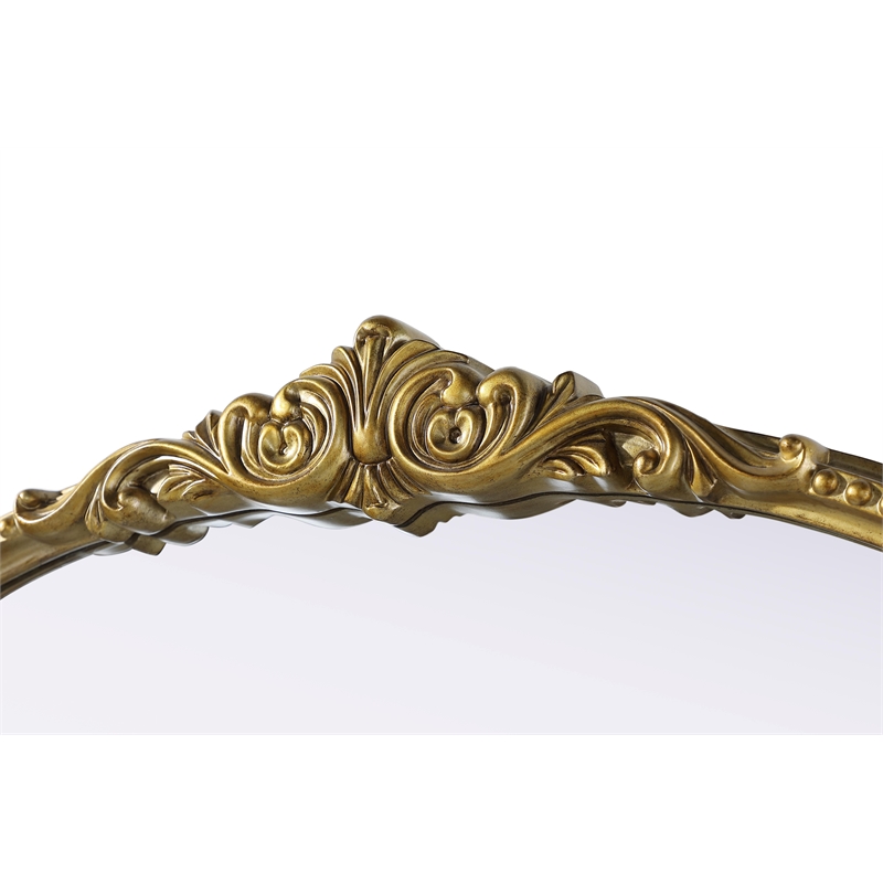 Elegant Decor Naomi Vintage Resin Mirror 27X36 in Antique Brass