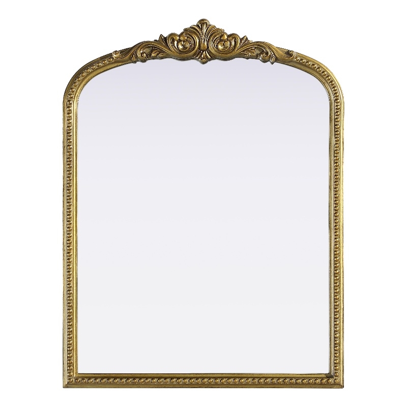 Elegant Decor Naomi Vintage Resin Mirror 27X36 in Antique Brass