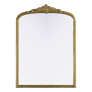 Elegant Decor Naomi Vintage Resin Mirror 30X42 in Antique Brass