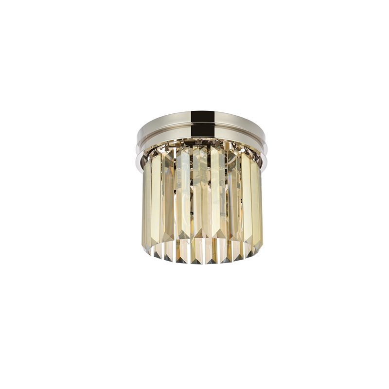 Urban Classic Sydney 3-Light Metal Royal Cut Flush Mount in Black Finish