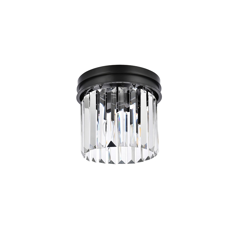 Urban Classic Sydney 3-Light Metal Royal Cut Flush Mount in Nickel