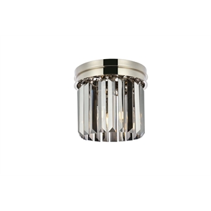 Urban Classic Sydney 3-Light Metal Royal Cut Flush Mount in Polished Nickel