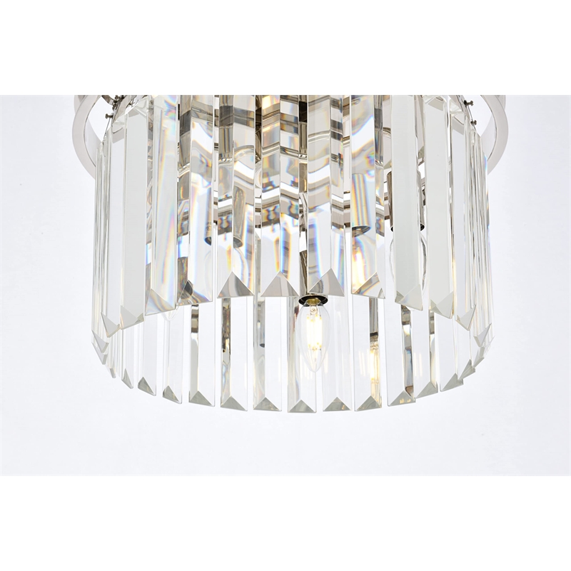 Urban Classic Sydney 3-Light Metal Royal Cut Flush Mount in Matte Black