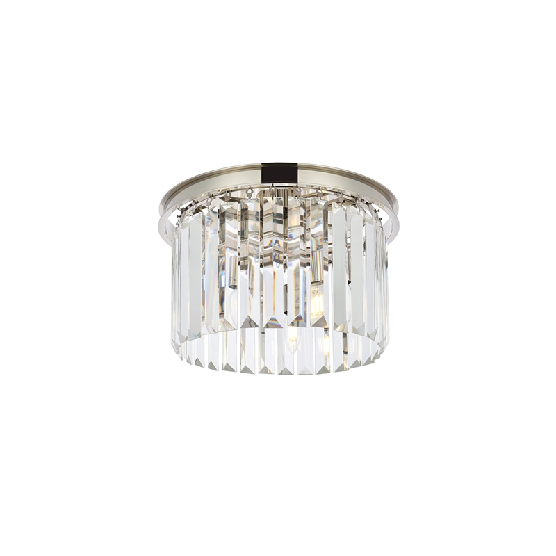 Urban Classic Sydney 3-Light Metal Royal Cut Flush Mount in Matte Black