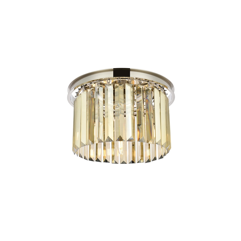 Urban Classic Sydney 3-Light Metal Royal Cut Flush Mount in Matte Black