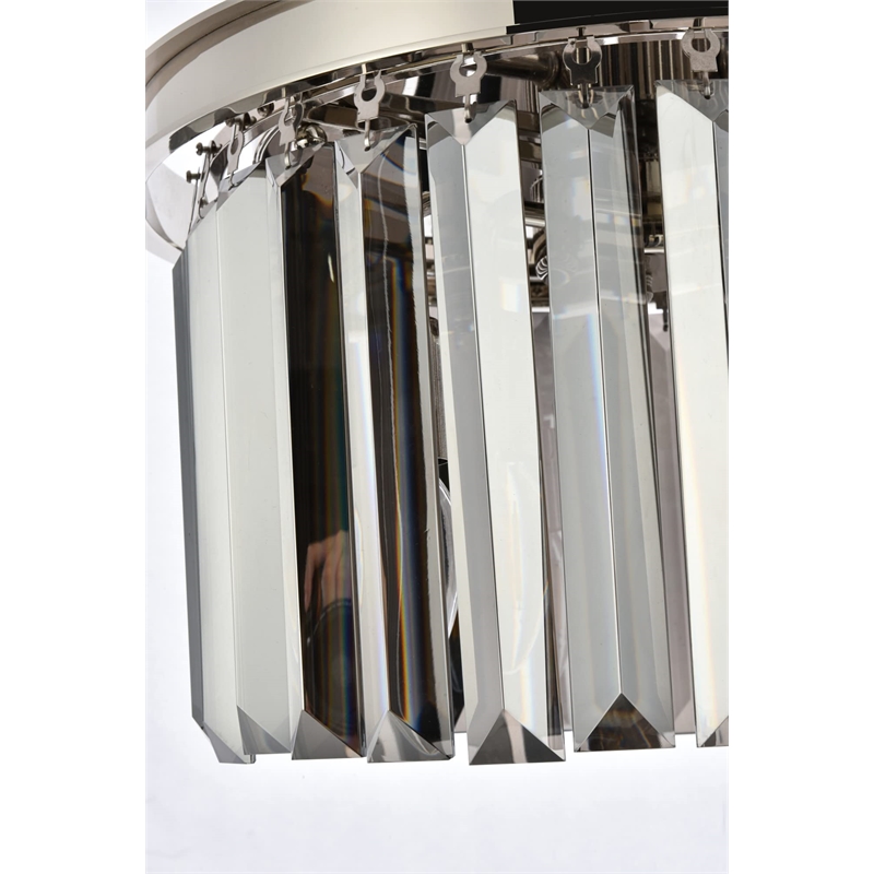 Urban Classic Sydney 3-Light Metal Royal Cut Flush Mount in Black