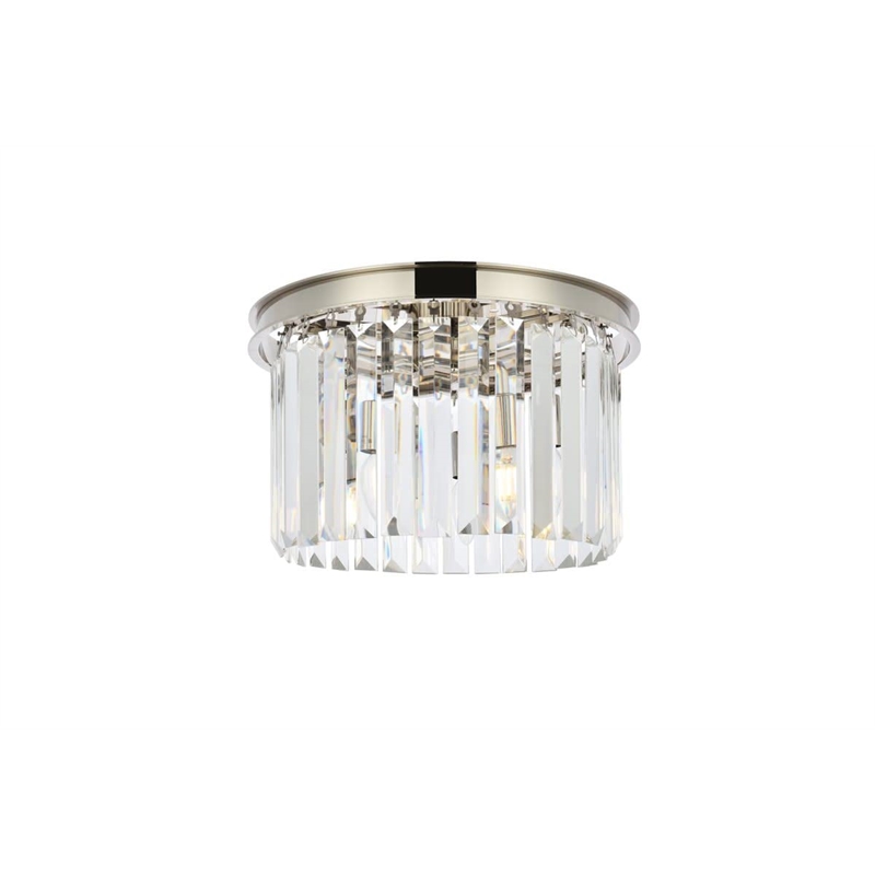 Urban Classic Sydney 3-Light Metal Royal Cut Flush Mount - Nickel Finish