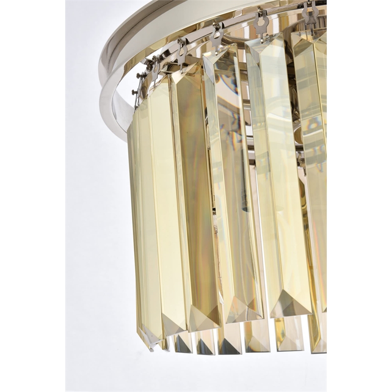 Urban Classic Sydney 3-Light Metal Royal Cut Flush Mount - Polished Nickel