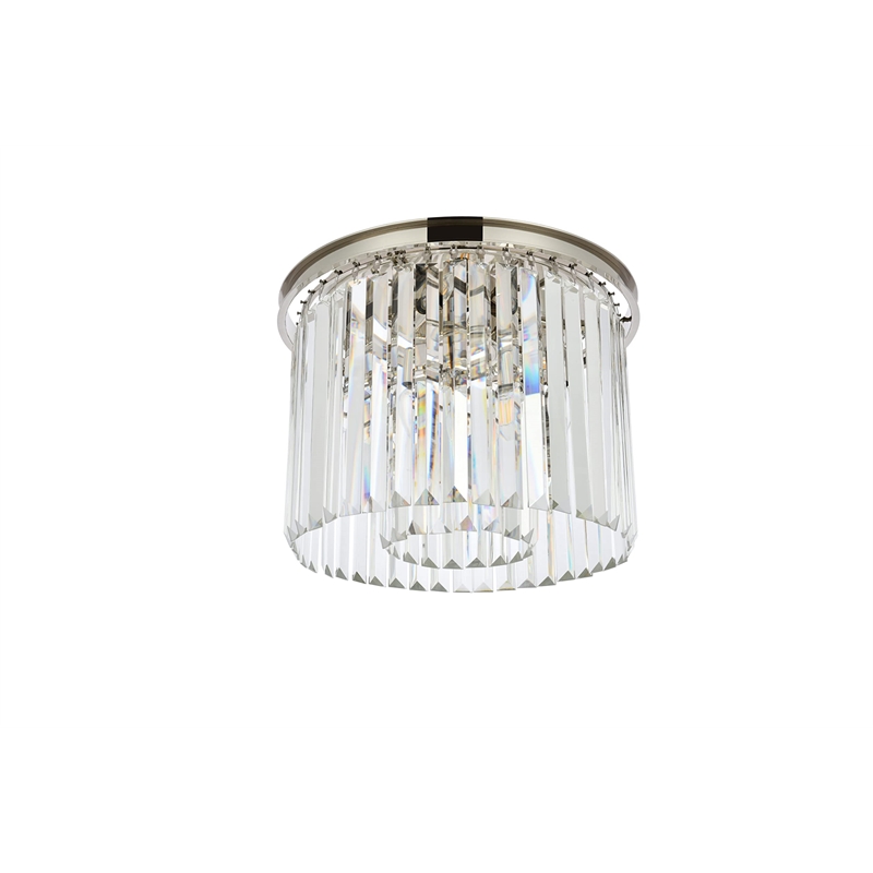 Urban Classic Sydney 6-Light Metal Royal Cut Flush Mount in Matte Black Finish