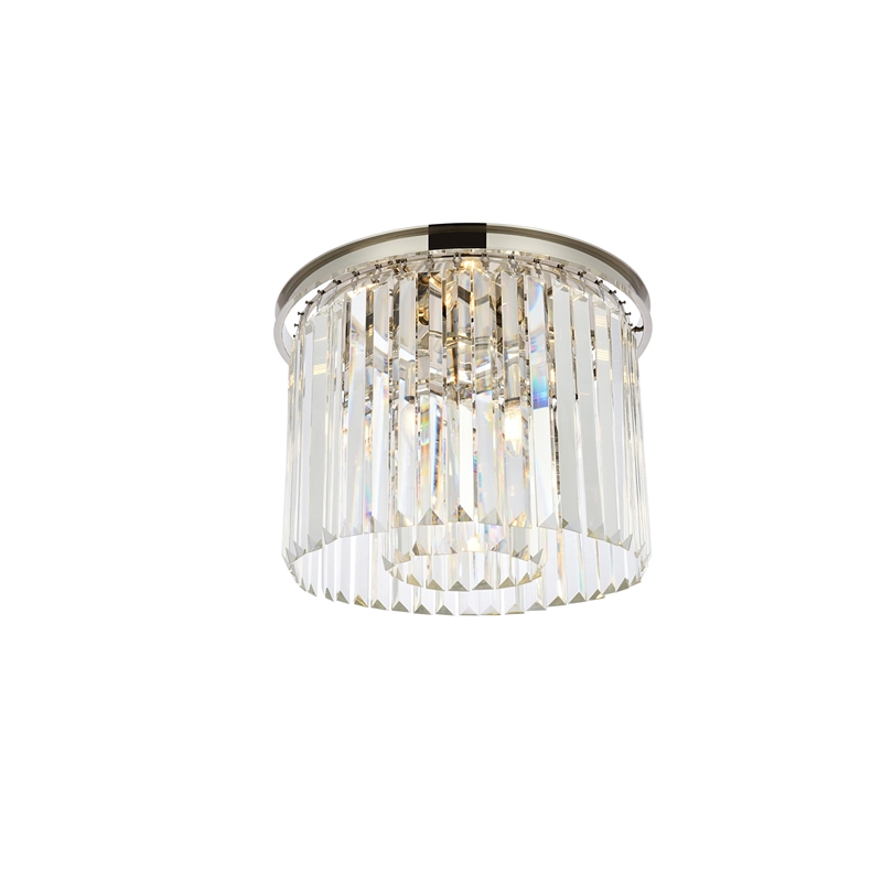 Urban Classic Sydney 6-Light Metal Royal Cut Flush Mount in Matte Black Finish