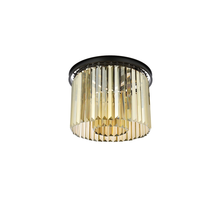 Urban Classic Sydney 6-Light Metal Royal Cut Flush Mount in Matte Black Finish