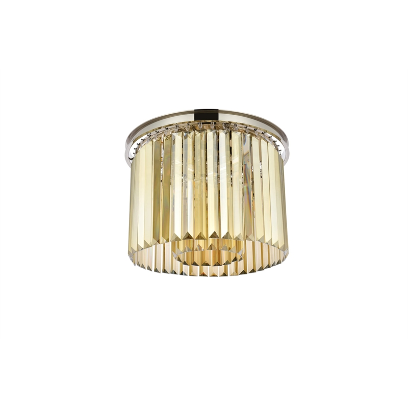 Urban Classic Sydney 6-Light Metal Royal Cut Flush Mount in Matte Black Finish
