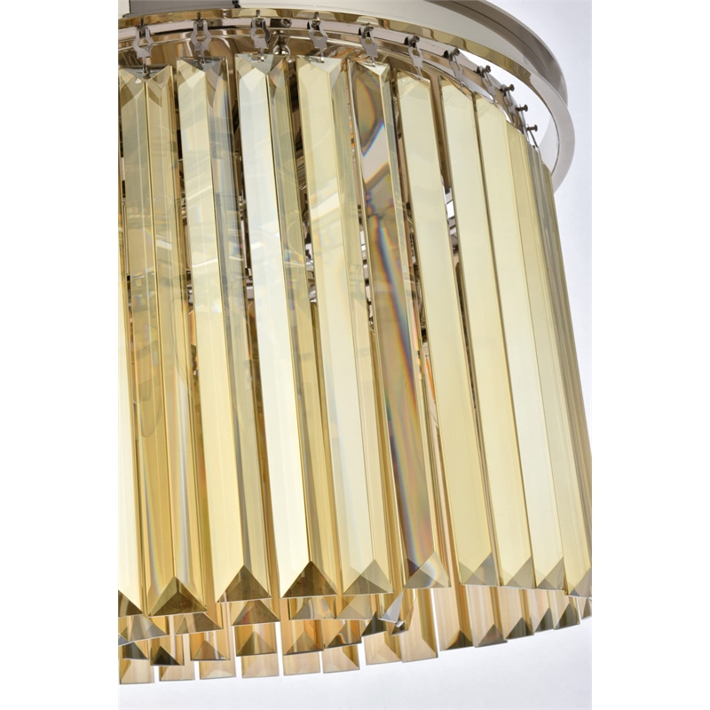 Urban Classic Sydney 6-Light Metal Royal Cut Flush Mount in Matte Black Finish