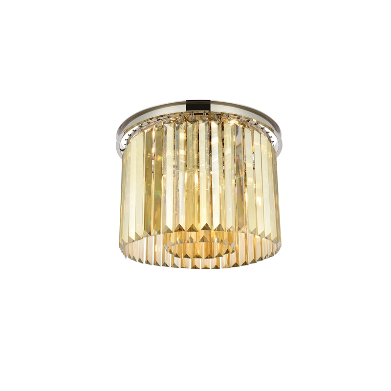 Urban Classic Sydney 6-Light Metal Royal Cut Flush Mount in Matte Black Finish