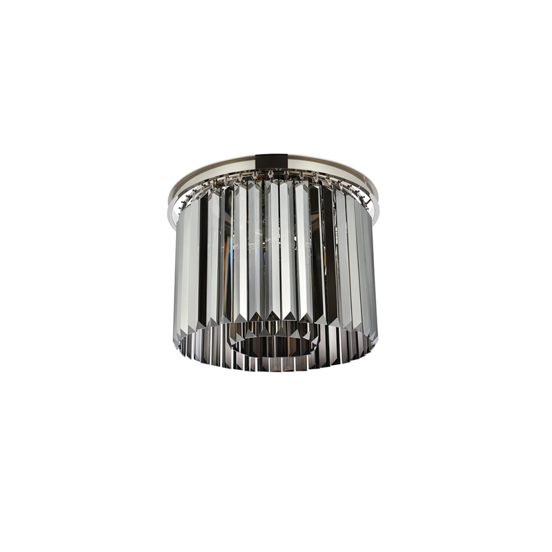 Urban Classic Sydney 6-Light Metal Royal Cut Flush Mount in Matte Black