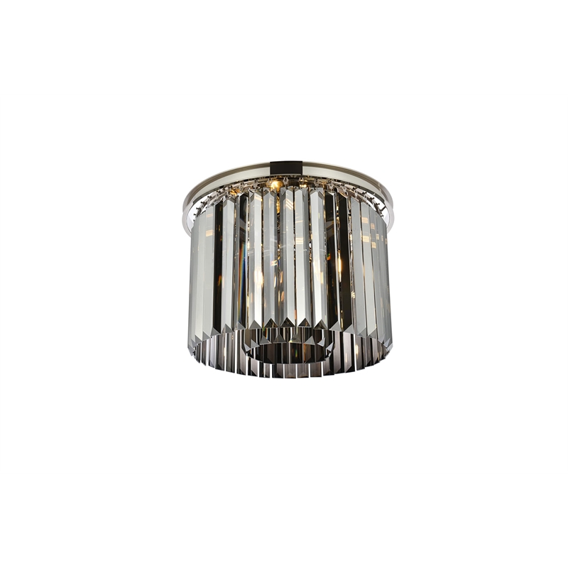 Urban Classic Sydney 6-Light Metal Royal Cut Flush Mount in Matte Black