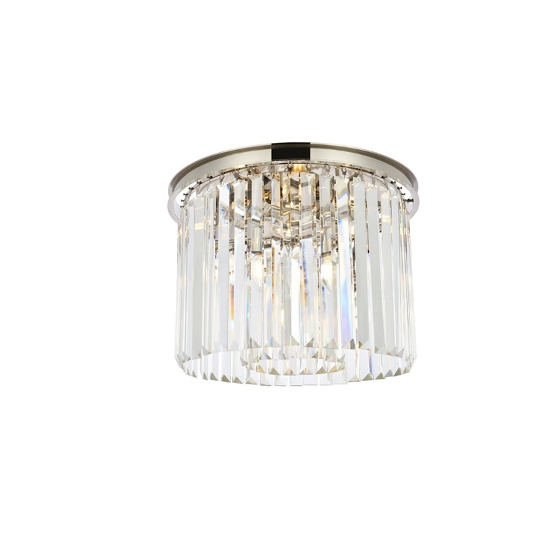 Urban Classic Sydney 6-Light Metal Royal Cut Flush Mount in Polished Nickel