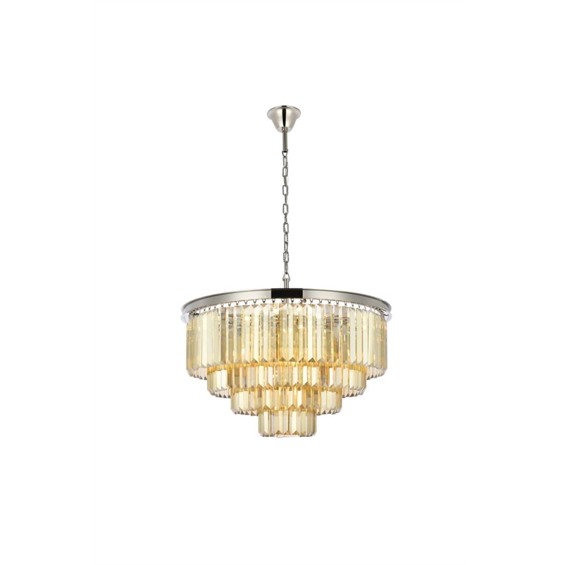 Urban Classic Sydney 17-Light Metal Royal Cut Chandelier in Matte Black