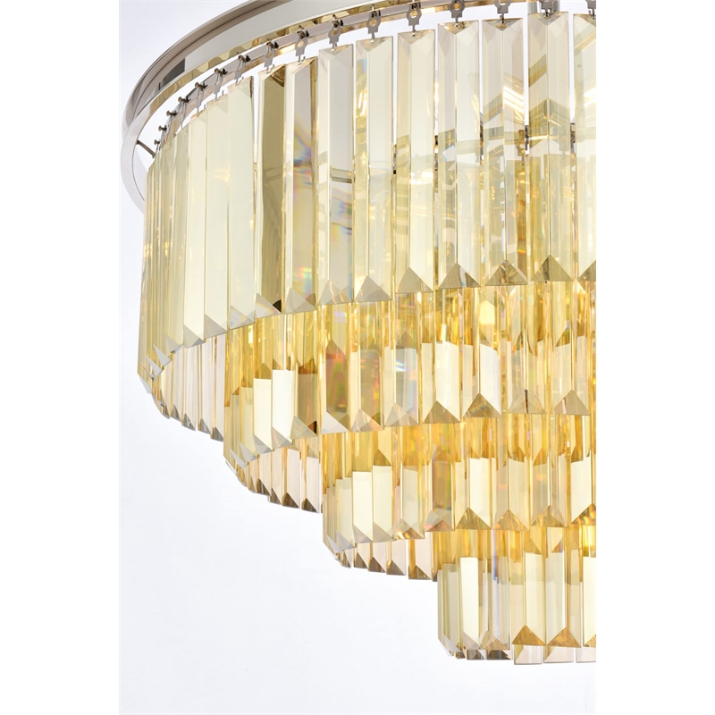 Urban Classic Sydney 17-Light Metal Royal Cut Chandelier in Matte Black