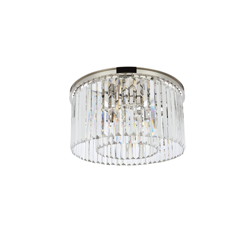 Urban Classic Sydney 8-Light Metal Royal Cut Flush Mount in Matte Black