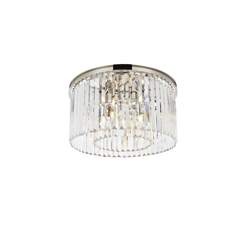 Urban Classic Sydney 8-Light Metal Royal Cut Flush Mount in Matte Black