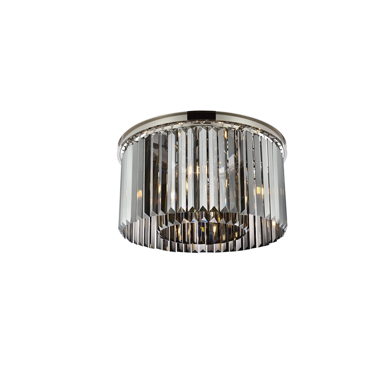 Urban Classic Sydney 8-Light Metal Royal Cut Flush Mount in Matte Black Finish