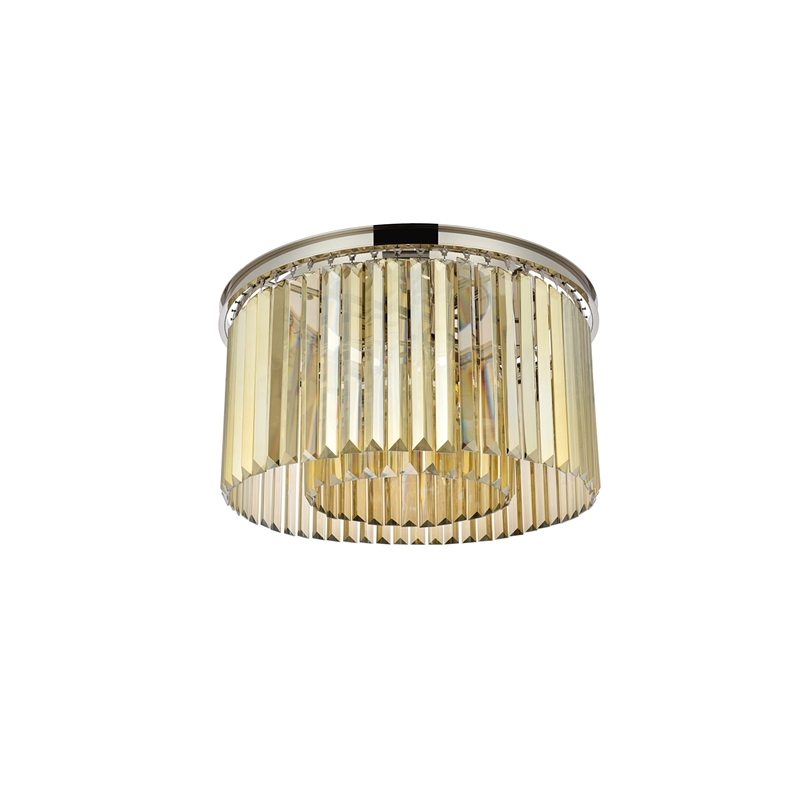Urban Classic Sydney 8-Light Metal Royal Cut Flush Mount in Polished Nickel