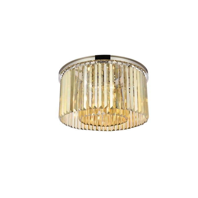 Urban Classic Sydney 8-Light Metal Royal Cut Flush Mount in Polished Nickel