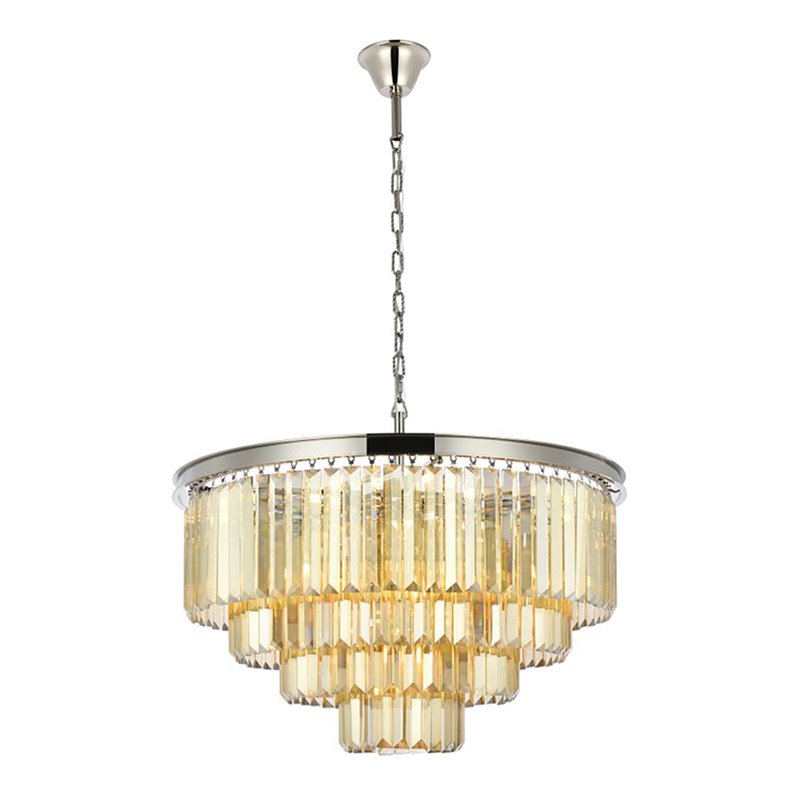 Urban Classic Sydney 17-Light Metal Royal Cut Chandelier - Nickel Finish