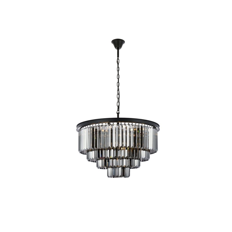 Urban Classic Sydney 17-Light Metal Royal Cut Chandelier - Polished Nickel