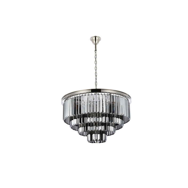 Urban Classic Sydney 17-Light Metal Royal Cut Chandelier - Polished Nickel