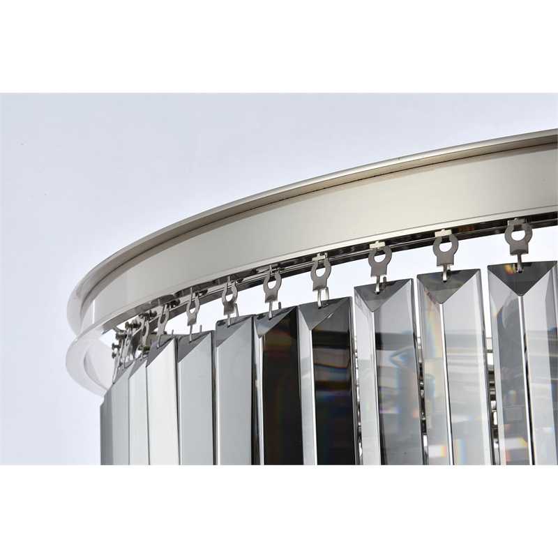 Urban Classic Sydney 17-Light Metal Royal Cut Chandelier - Polished Nickel