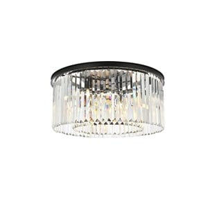 Urban Classic Sydney 8-Light Metal Royal Cut Flush Mount - Matte Black