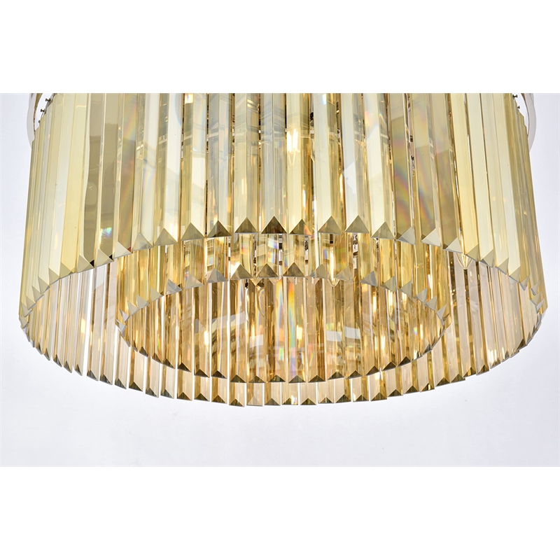 Urban Classic Sydney 8-Light Metal Royal Cut Flush Mount in Black