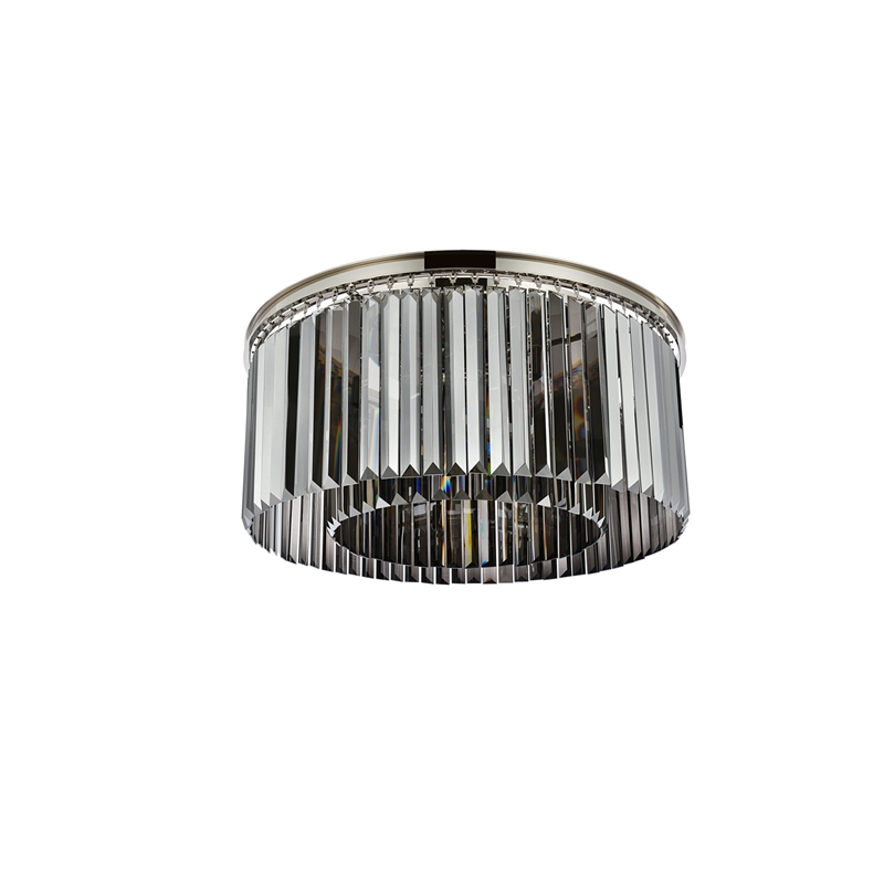 Urban Classic Sydney 8-Light Metal Royal Cut Flush Mount - Matte Black Finish