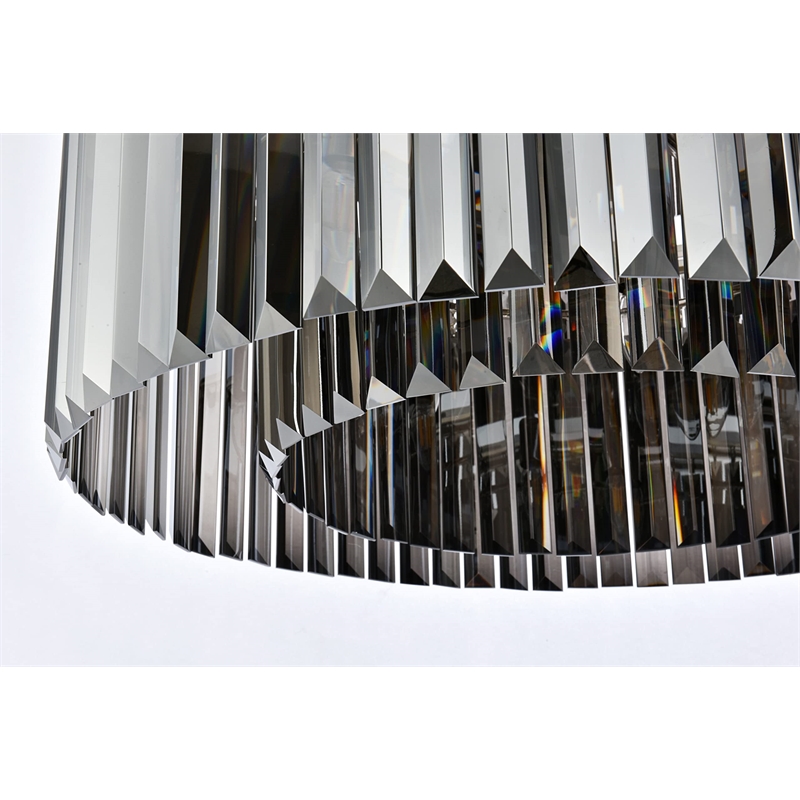 Urban Classic Sydney 8-Light Metal Royal Cut Flush Mount - Matte Black Finish