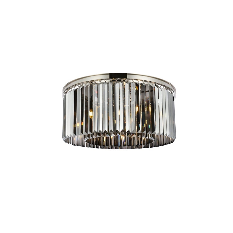 Urban Classic Sydney 8-Light Metal Royal Cut Flush Mount - Polished Nickel