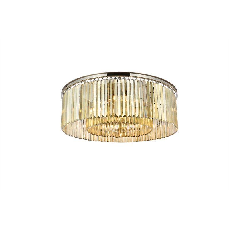 Urban Classic Sydney 10-Light Metal Royal Cut Flush Mount in Matte Black