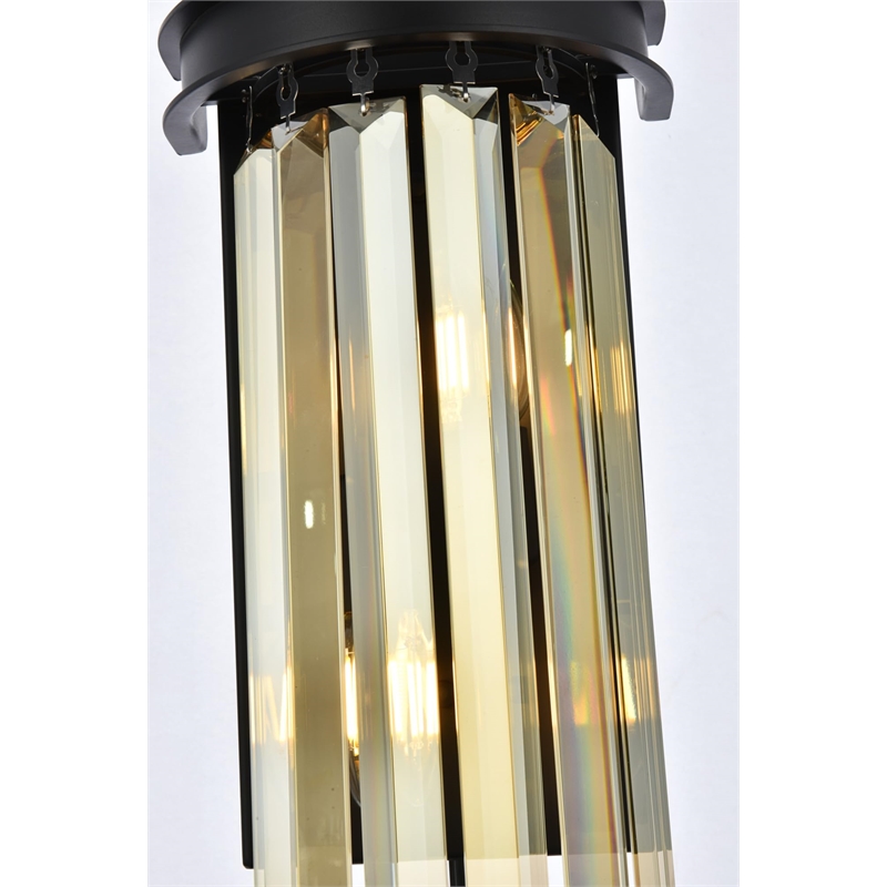 Urban Classic Sydney 2-Light Metal Royal Cut Wall Sconce in Matte Black