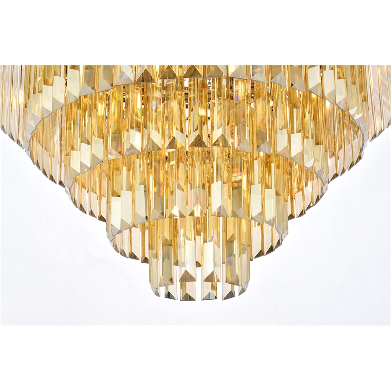 Urban Classic Sydney 17-Light Metal Royal Cut Flush Mount in Polished Nickel