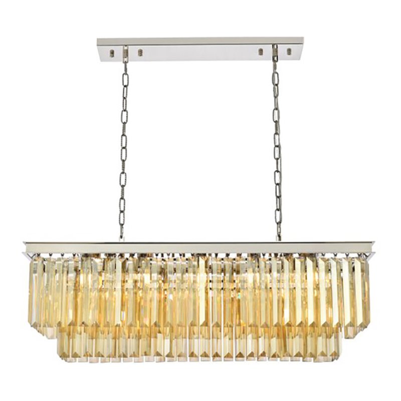 Urban Classic Sydney 12-Light Metal Royal Cut Chandelier in Nickel