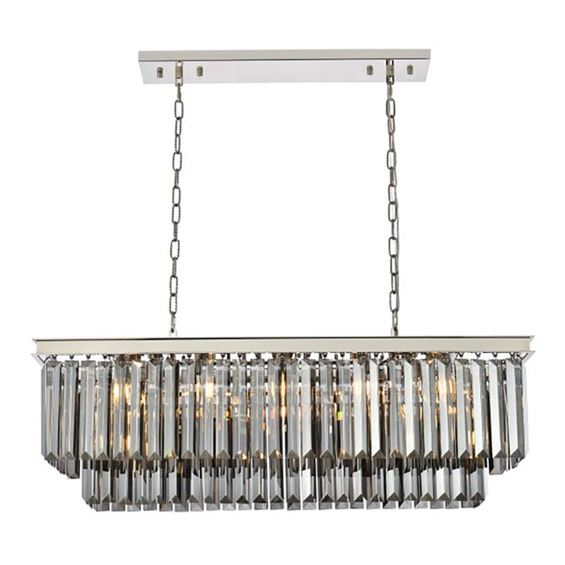 Urban Classic Sydney 12-Light Metal Royal Cut Chandelier - Nickel