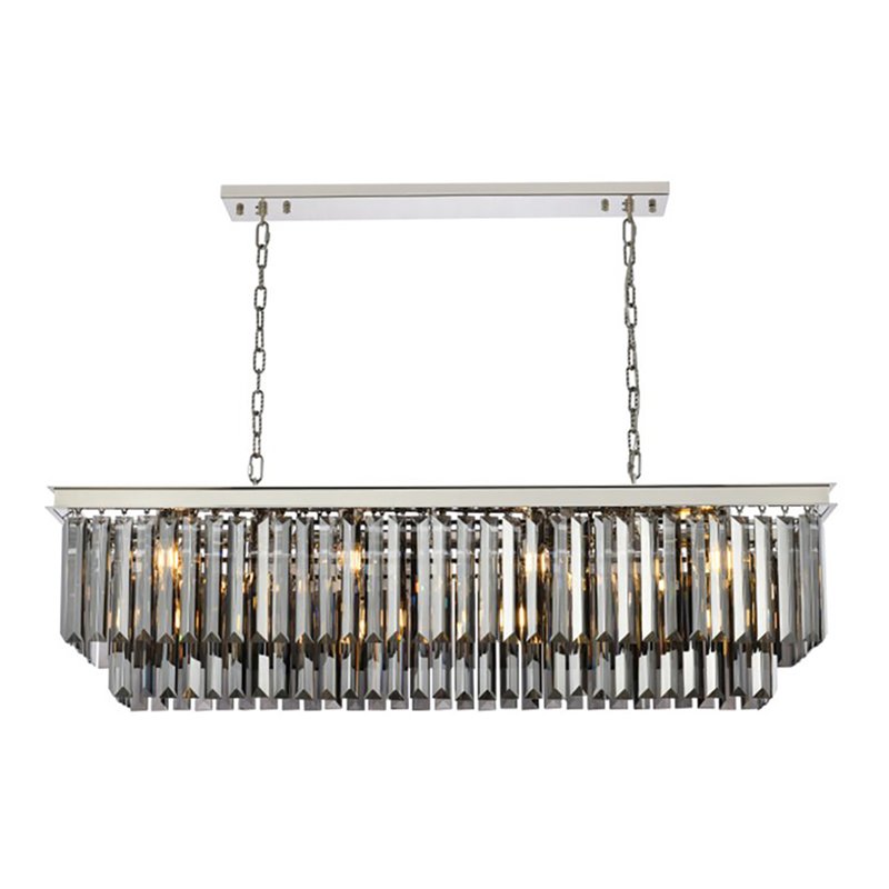 Urban Classic Sydney 12-Light Metal Royal Cut Chandelier in Polished Nickel
